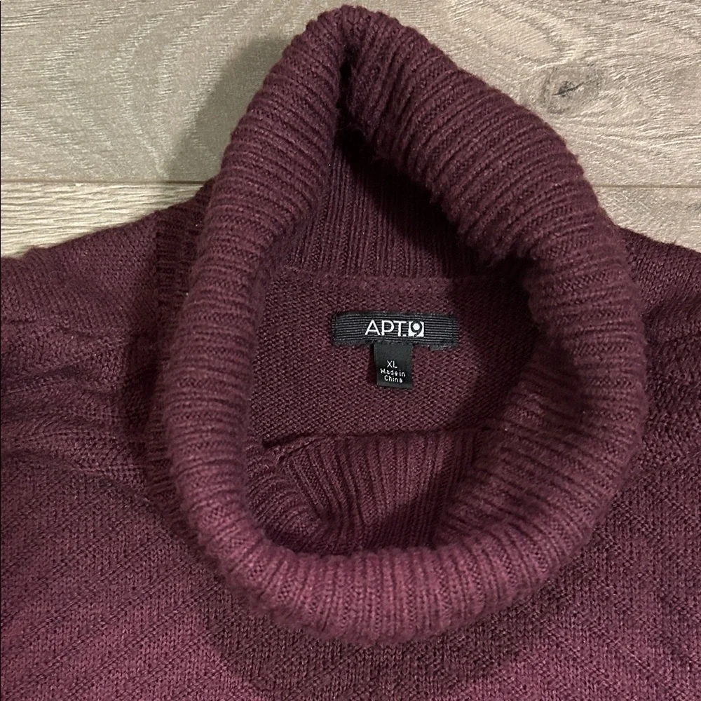 Apt. 9 Maroon Turtleneck Sweater Dress